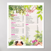Für Nail Salon-Preisposter Poster (Vorne)