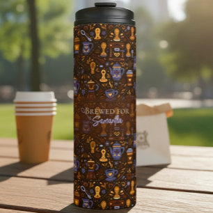 Für [Name] gebraut — Folk Coffee (Cocoa & Schiefer Thermosbecher