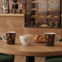 Für [Name] gebraut — traditionelles Kaffeedesign i