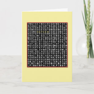 Für Neffen, Wordsearch Geburtstagkarte Karte