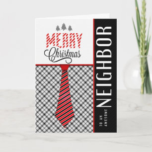 für Neighbor Frohe Weihnachtsmaskuline Necktie Feiertagskarte
