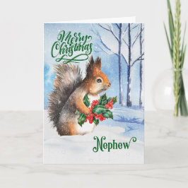 für Nepheh Weihnachtsquirrel Winter Woodland Feiertagskarte