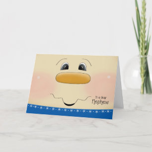 Für Nephew Weihnachten glückliche Snowman-Gesicht