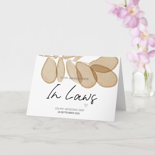 Für neue Eltern im Jura Hochzeit danke von Bride Karte (Orchidee)