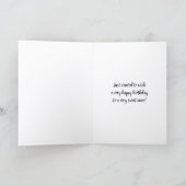 Für Niece Blue Irises floral Birthday Karte (Innenseite)