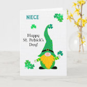 Für Niece St Patrick's Fun Leprechaun Card Karte (Gelbe Blume)