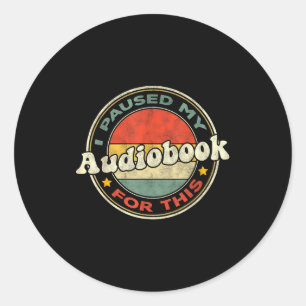 Für Obook-Hörer O Buchliebhaber Retro Frauen  Runder Aufkleber