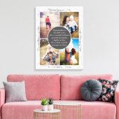 für Oma 4 Foto Name and Message Love Memory Leinwanddruck (Insitu (Wohnzimmer))