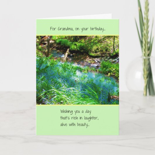 Für Oma, am Geburtstag Karte (Vorderseite)