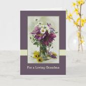 Für Oma am Muttertag. Blume Karte (Gelbe Blume)