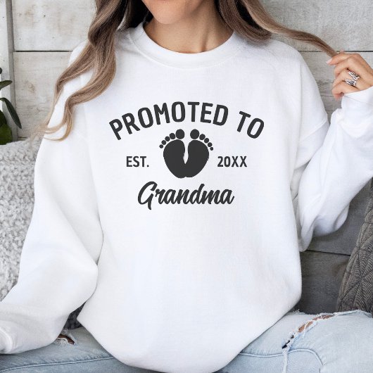 Für Oma Baby Footprints Sweatshirt