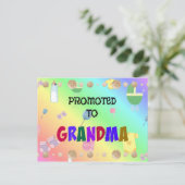 Für Oma, Celebration Design Postkarte (Stehend Vorderseite)