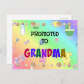 Für Oma, Celebration Design Postkarte (Vorne/Hinten)