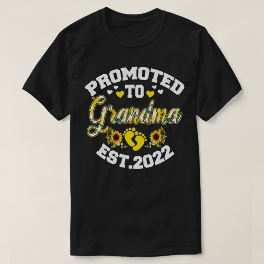 Für Oma Est 2022 befördert Sonnenblumen-Deko T-Shirt (Design vorne)