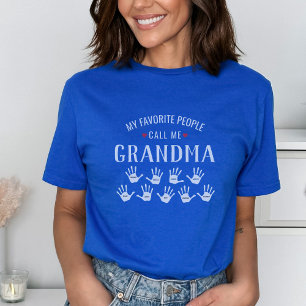 Für Oma mit Großkindern Personalisierte Namen T-Shirt