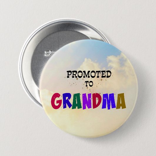 Für Oma, Pastel Clouds Design gefördert Button (Vorne & Hinten)