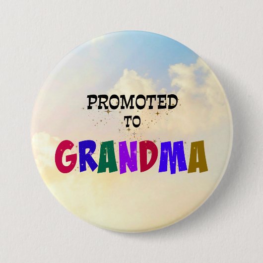 Für Oma, Pastel Clouds Design gefördert Button (Vorderseite)