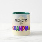 Für Oma, Pastel Clouds Design gefördert Tasse (Zentrum)