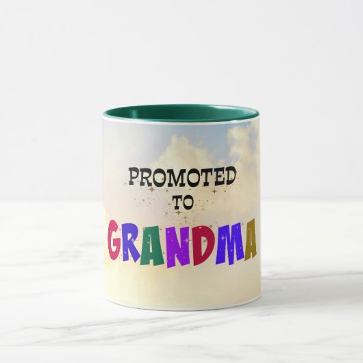 Für Oma, Pastel Clouds Design gefördert Tasse (Zentrum)