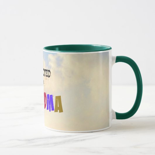 Für Oma, Pastel Clouds Design gefördert Tasse (Rechts)