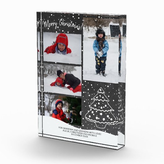 Für Oma | Rustikaler Schneeballbaum Fotoblock (Rechts)