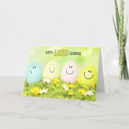 für Oma Smiling Ostereier Feiertagskarte