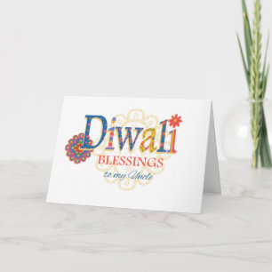 Für Onkel Diwali Segen mit Rangolis-Karte Karte
