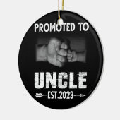 Für Onkel Est 2023 beworbene Männer Schwangerschaf Keramik Ornament (Links)