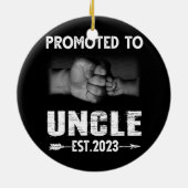 Für Onkel Est 2023 beworbene Männer Schwangerschaf Keramik Ornament (Hinten)