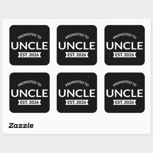 Für Onkel Est bestimmt. 2026 Quadratischer Aufkleber (Blatt)