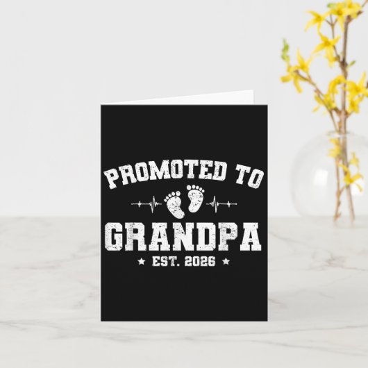 Für Opa Est 2026 bekannt gegeben Schwangerschaft Karte (Gelbe Blume)