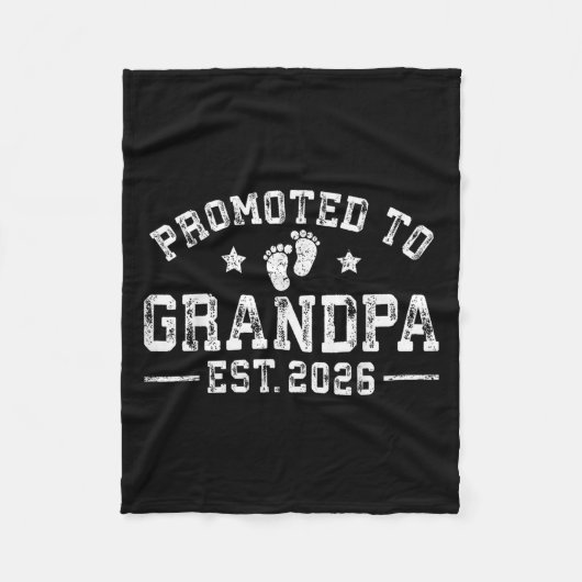 Für Opa Est bestimmt. 2026 Großeltern Baby an Fleecedecke (Vorderseite)