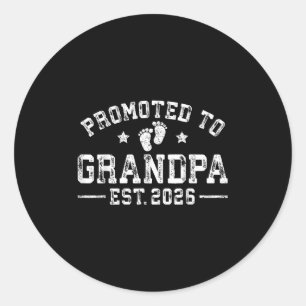 Für Opa Est bestimmt. 2026 Großeltern Baby an Runder Aufkleber