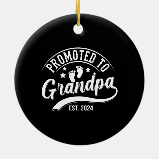 Für Opa im Jahr 2024 befördert Keramik Ornament (Hinten)