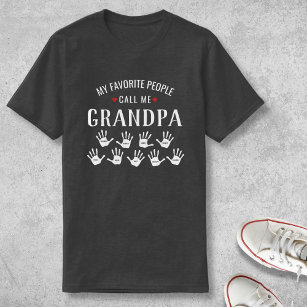 Für Opa mit Großkindernamen Personalisiert T-Shirt