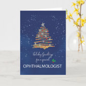 Für Ophthalmologen Weihnachtsbaum auf der Marine Karte (Gelbe Blume)