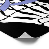 Für Ösophaguskrebs Middle Finger Periwinkle Rib Poster (Ecke)