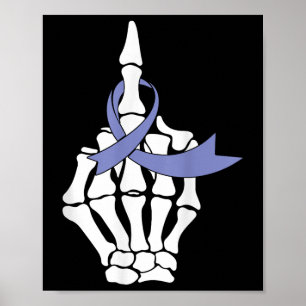 Für Ösophaguskrebs Middle Finger Periwinkle Rib Poster