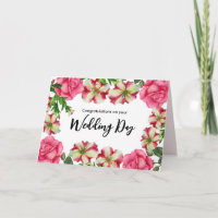 Für Paare am Hochzeitstag Wasserfarbe Pink Blume