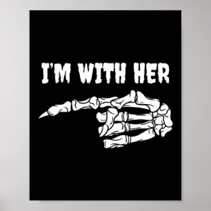 Für Paare bin ich mit ihrem Skelett Matching Hallo Poster