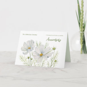 Für Paare zum Hochzeitstag Weiße Kosmee Karte