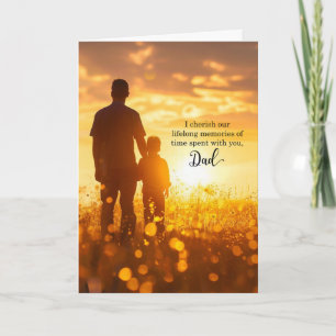für Papa am Vatertag Sunny Meadow Feiertagskarte
