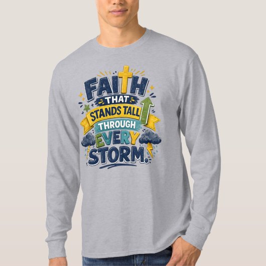 Für Papa "Glaube, der steht" T-Shirt (Vorderseite)