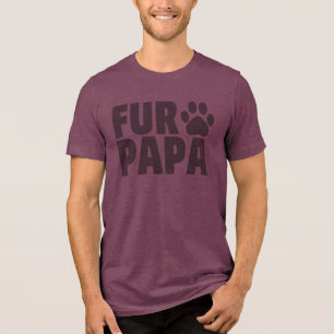 Für Papa Gray Typography Tri-Blend Shirt