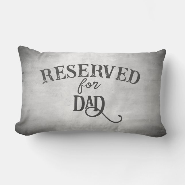 für Papa oder individuelle Name auf Grau reservier Lendenkissen (Vorderseite)
