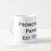 Für Pappou Black & Blue Tasse (Vorderseite Links)