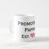 Für Pappou Black & Pink Tasse (Vorderseite Links)