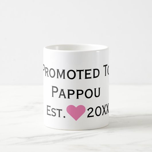 Für Pappou Black & Pink Tasse (Mittel)