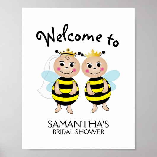 Für Pärchen Willkommensschild Meant to Bee Poster (Vorne)