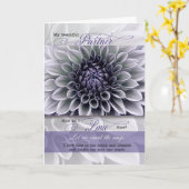 für Partner Romantic Birthday Soft Lavender Blume Karte (Gelbe Blume)